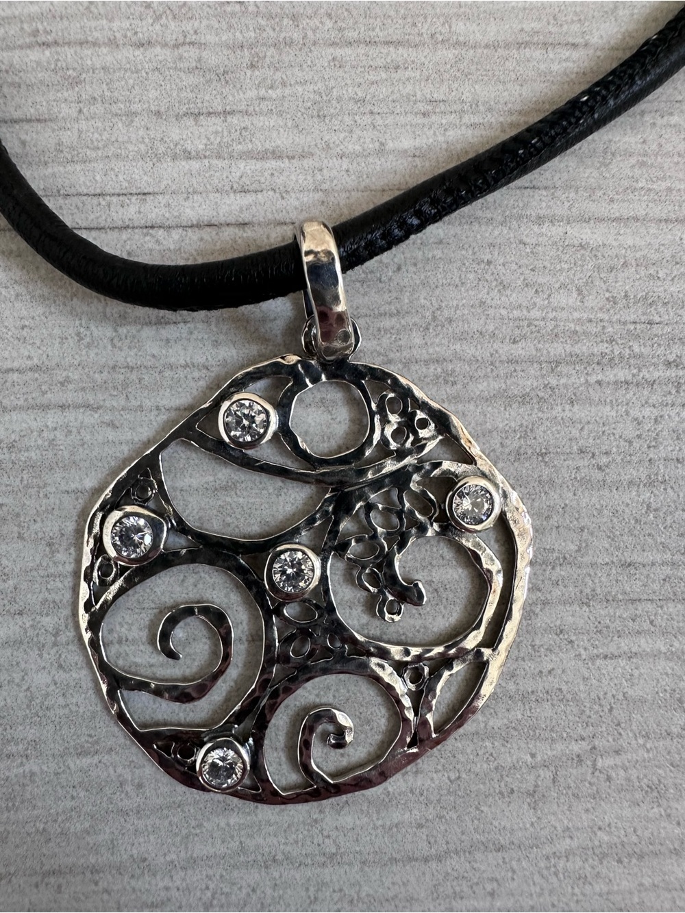 Grace & Heart Silver Filigree Pendant